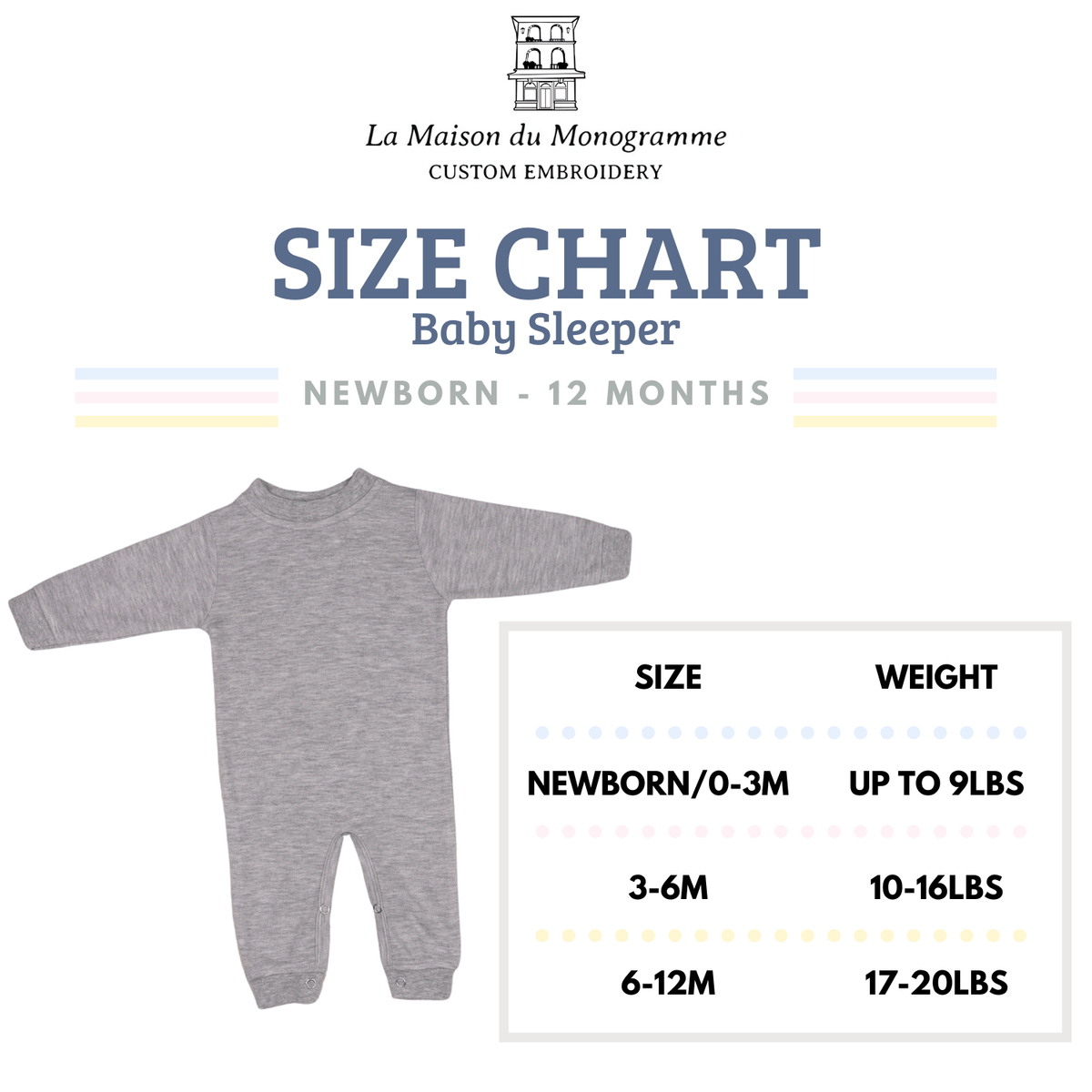 Personalized Baby Clothes, Grey White Stripes