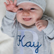 Load image into Gallery viewer, Personalized Baby Romper Custom Name Embroidered Newborn Outfit Baby Gift
