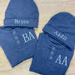 Load image into Gallery viewer, Personalized Baby Boy Outfit - Custom Newborn Coming Home Set with Hat - Monogrammed Gift
