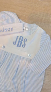 Personalized Pima Cotton Baby Footie Embroidered Name Newborn Outfit Luxury Baby Gift