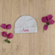 Load image into Gallery viewer, Grey baby girl sleeper &amp; hat
