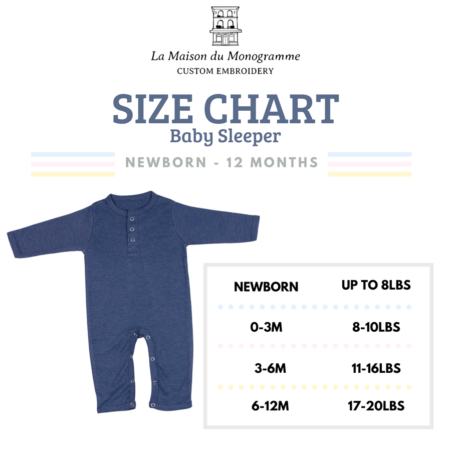 Blue Newborn Coming a Boy. with for Monogramme - Baby Outfit Home Maison Sleeper La Monogram du
